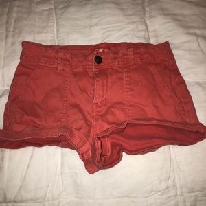 Orange - red shorts